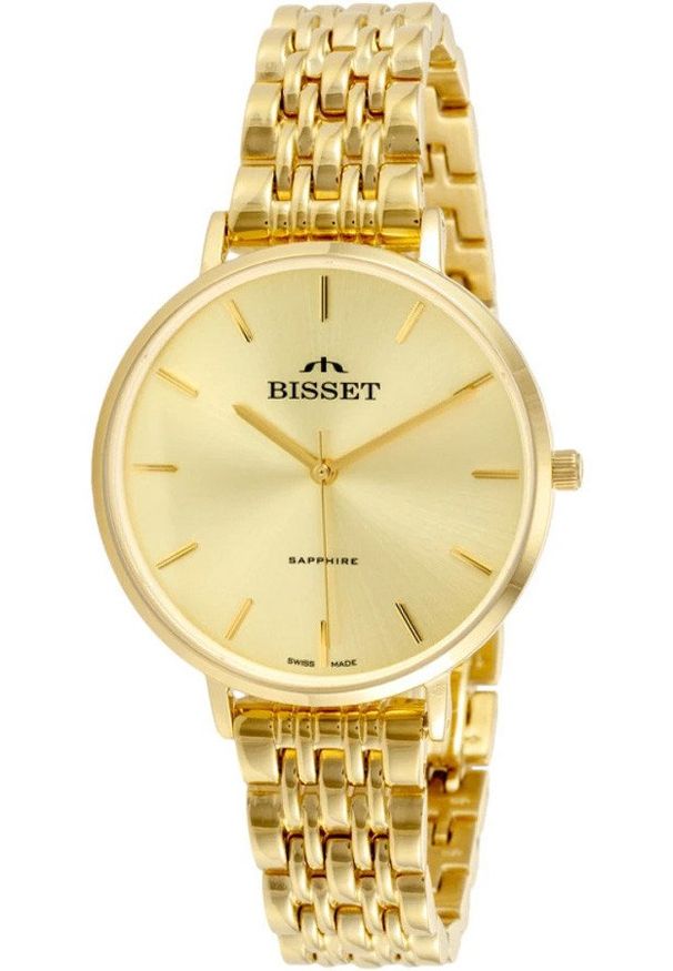 Szwajcarski zegarek damski Bisset BSBF32 złoty zt. Kolor: złoty