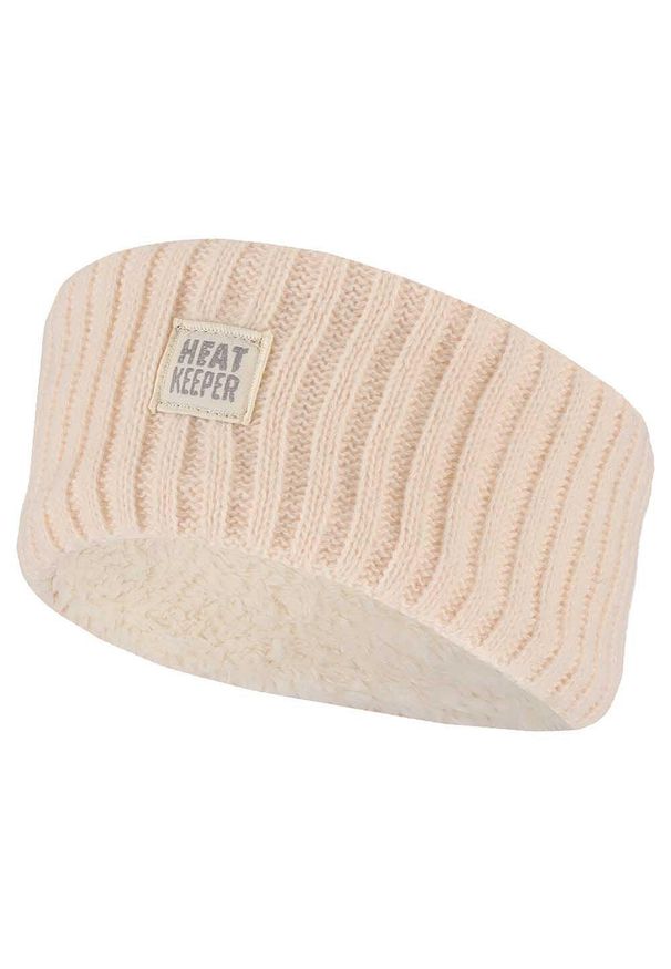 HEAT KEEPER - Opaska termiczna - Damska - Teddy. Kolor: biały. Materiał: poliester, elastan. Sezon: zima. Styl: sportowy
