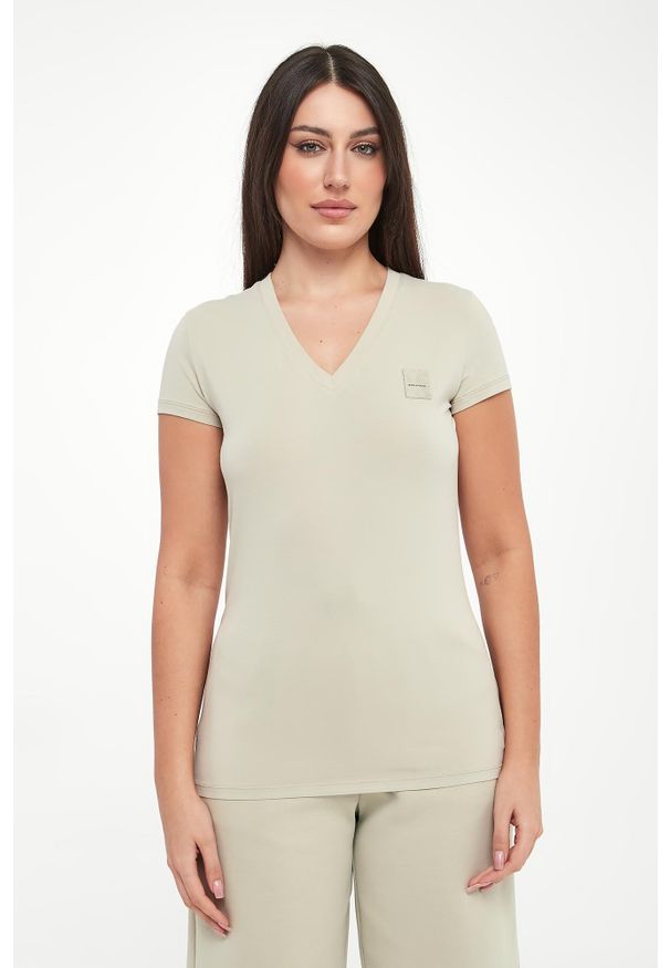 Armani Exchange - T-shirt damski z logo ARMANI EXCHANGE