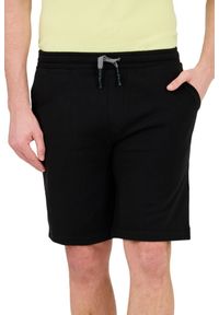 La Martina - LA MARTINA Czarne męskie spodenki, Rozmiar XL. Kolor: czarny. Materiał: bawełna #2