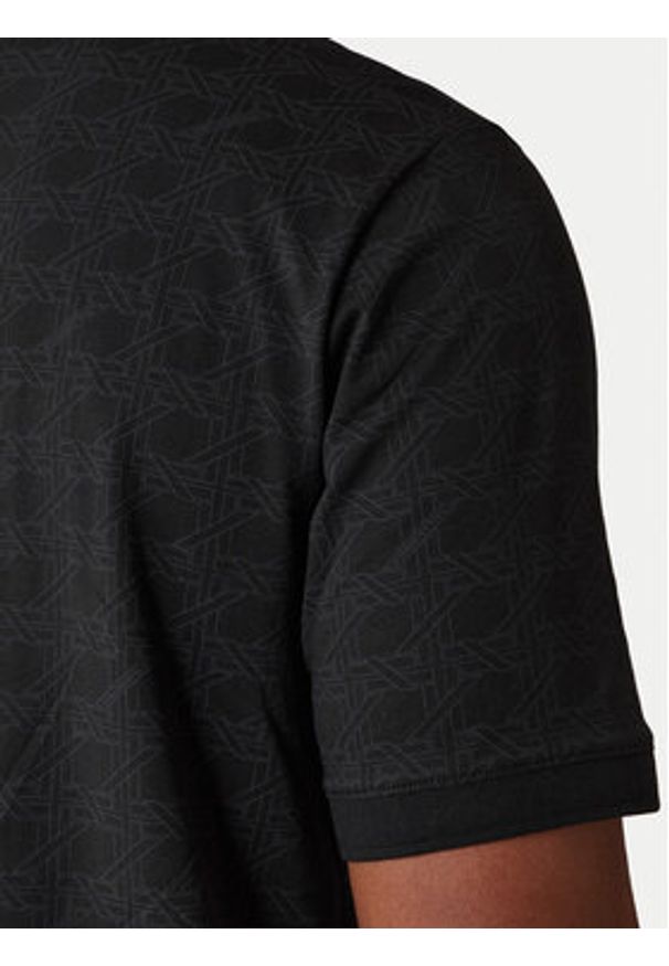 Karl Lagerfeld - KARL LAGERFELD Polo 745071 561251 Czarny Regular Fit. Typ kołnierza: polo. Kolor: czarny. Materiał: bawełna