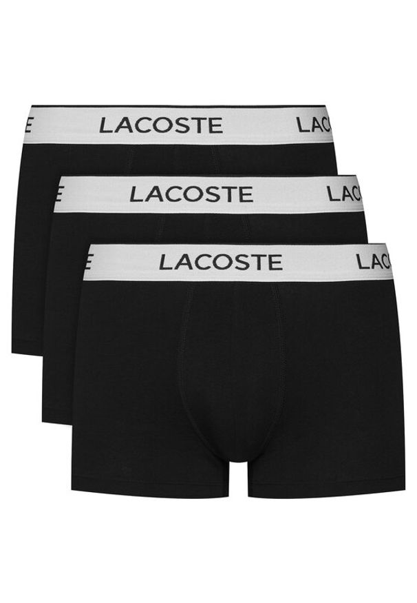 Lacoste Komplet bokserek 5H9002 Czarny. Kolor: czarny. Materiał: bawełna