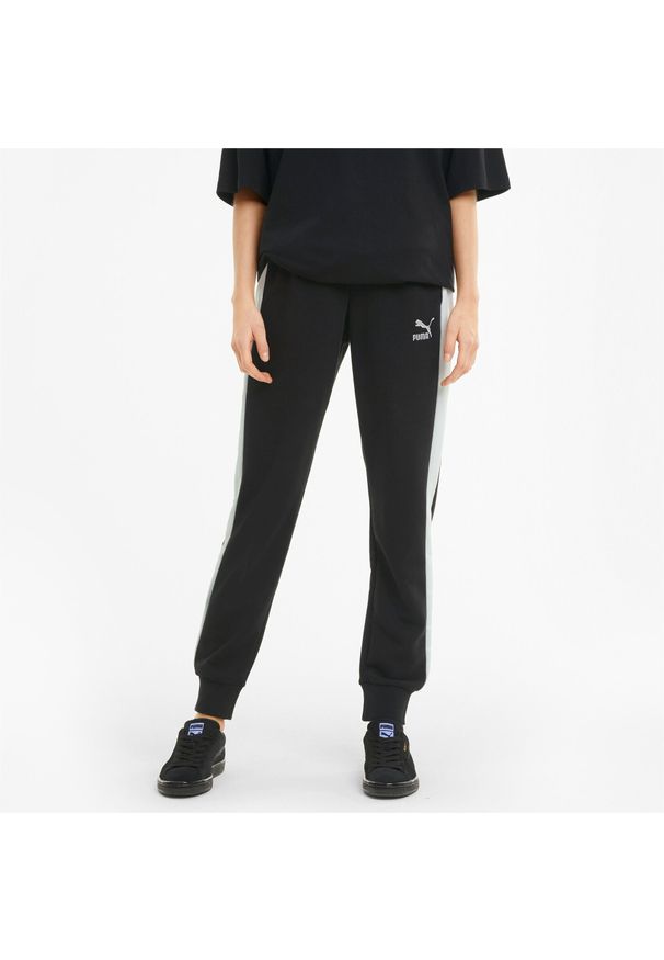Spodnie Puma Iconic T7, Czarny, Kobiety. Kolor: czarny. Materiał: materiał. Sport: fitness