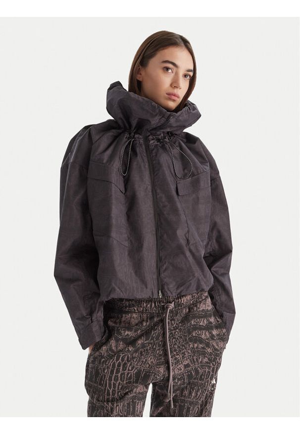 Adidas by Stella McCartney - adidas by Stella McCartney Kurtka przejściowa Item Track Top Printed JV7035 Czarny Loose Fit. Kolor: czarny. Materiał: syntetyk