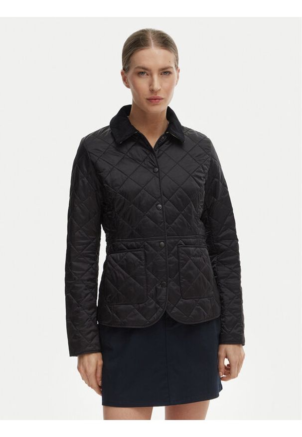 Barbour Kurtka przejściowa Deveron LQU1012BK91 Czarny Regular Fit. Kolor: czarny. Materiał: syntetyk