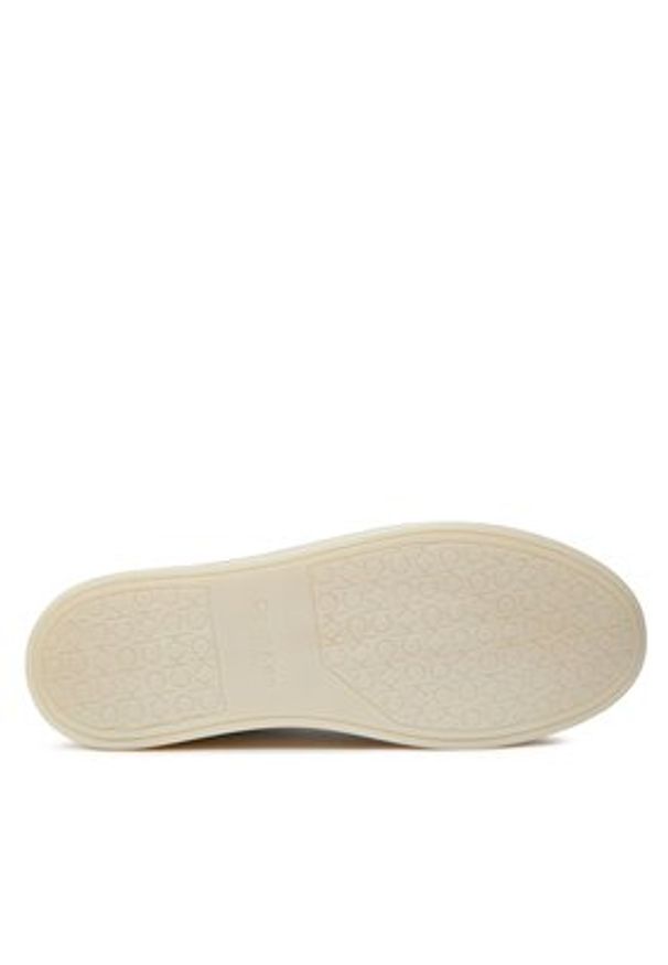 Calvin Klein Sneakersy Cupsole Lace Up Pearl HW0HW01897 Biały. Kolor: biały. Materiał: skóra