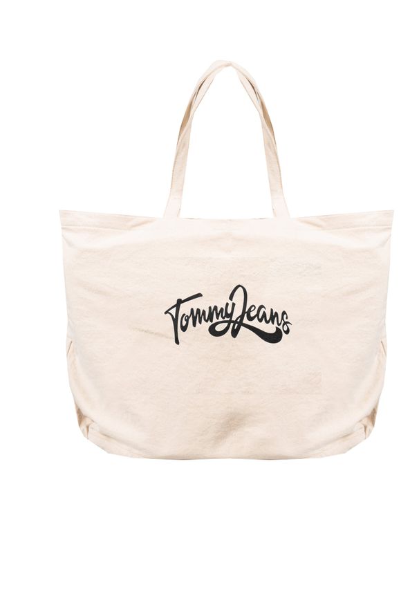 Tommy Jeans Torba | AW0AW14593 | Kobieta | Beżowy. Kolor: beżowy. Wzór: nadruk. Styl: elegancki, casual. Rodzaj torebki: na ramię