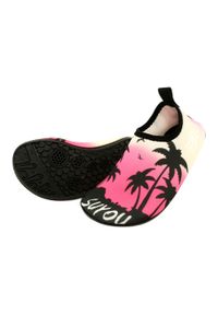 Buty neopronowe do wody ProWater czarne czarne różowe. Kolor: różowy, wielokolorowy, czarny. Materiał: tkanina. Sport: pływanie #6