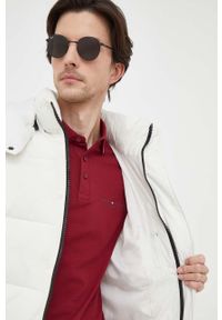 Calvin Klein Jeans kurtka męska kolor biały zimowa. Kolor: biały. Materiał: włókno, materiał. Wzór: nadruk. Sezon: zima #5