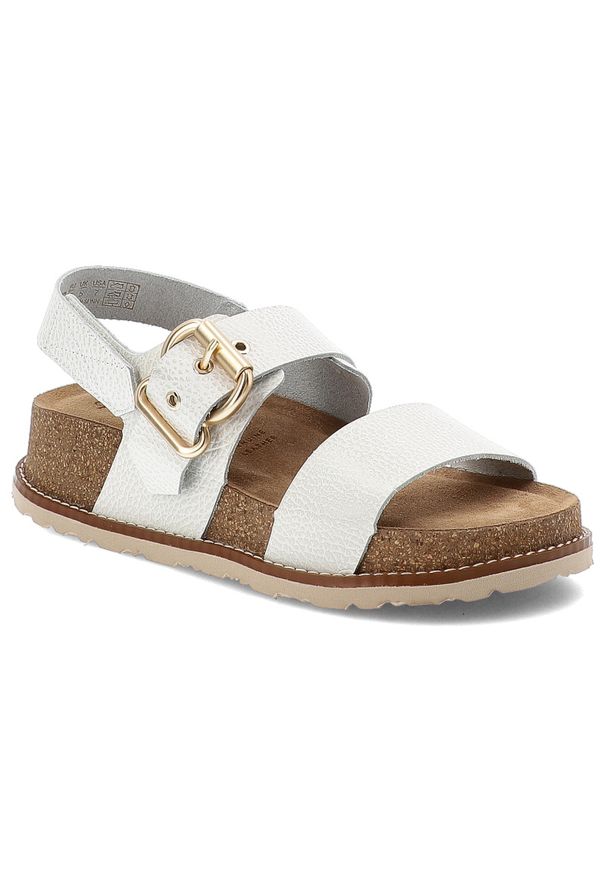 Białe Sandały Yokono Stylowe Obuwie Damskie Na Solidnej Podeszwie. Okazja: na spacer, na co dzień. Zapięcie: klamry. Kolor: biały. Materiał: materiał, skóra. Sezon: lato. Obcas: na platformie. Styl: elegancki