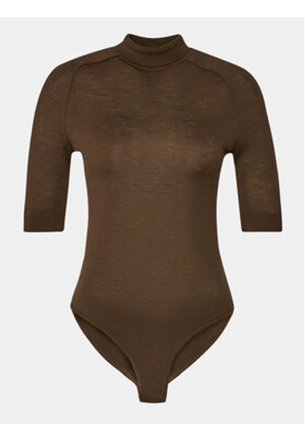 Calvin Klein Body K20K205990 Brązowy Slim Fit. Kolor: brązowy. Materiał: wełna