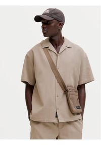 Jack & Jones Koszula Global 12295551 Beżowy Relaxed Fit. Kolor: beżowy. Materiał: bawełna #1