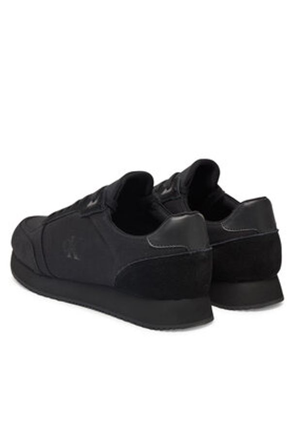 Calvin Klein Jeans Sneakersy Runner Sock Laceup Mg Canvas YM0YM01217 Czarny. Kolor: czarny. Materiał: materiał