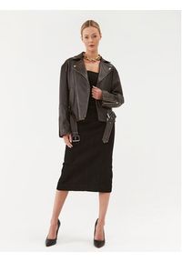 Versace Jeans Couture Sukienka jeansowa 75HAO950 Czarny Slim Fit. Kolor: czarny. Materiał: bawełna #5