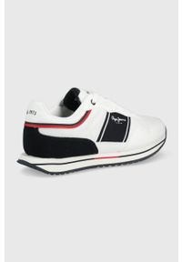 Pepe Jeans buty Tour Club Basic 800 kolor biały. Nosek buta: okrągły. Zapięcie: sznurówki. Kolor: biały. Materiał: guma #5