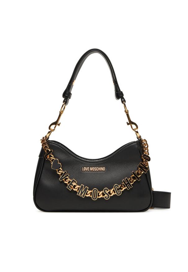 Love Moschino - LOVE MOSCHINO Torebka JC4070PP1NL1300A Czarny. Kolor: czarny. Materiał: skórzane