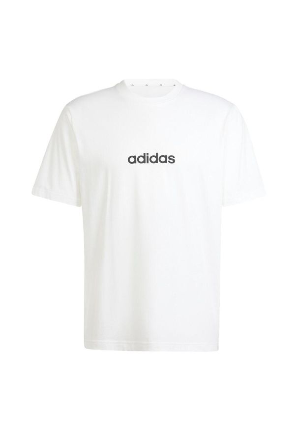 Adidas - Koszulka Essentials Linear Single. Kolor: biały, wielokolorowy, czarny