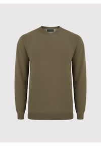 Pako Lorente - PAKO LORENTE – Zielony męski sweter w serek. Typ kołnierza: dekolt w serek. Kolor: zielony. Materiał: bawełna. Sezon: jesień #5