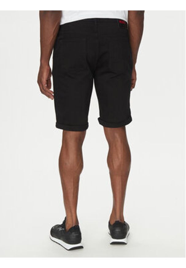 Hugo - HUGO Szorty jeansowe 50537718 Czarny Regular Fit. Kolor: czarny. Materiał: bawełna