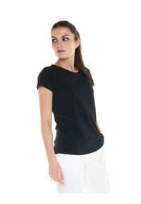 LEONE 1947 APPAREL - Podstawowy t-shirt damski. Kolor: czarny. Materiał: tkanina. Sport: fitness