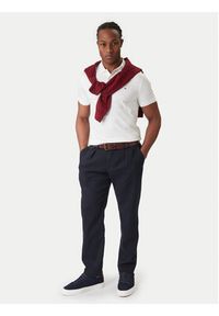 TOMMY HILFIGER - Tommy Hilfiger Polo Essential MW0MW35585 Biały Regular Fit. Typ kołnierza: polo. Kolor: biały. Materiał: bawełna #4