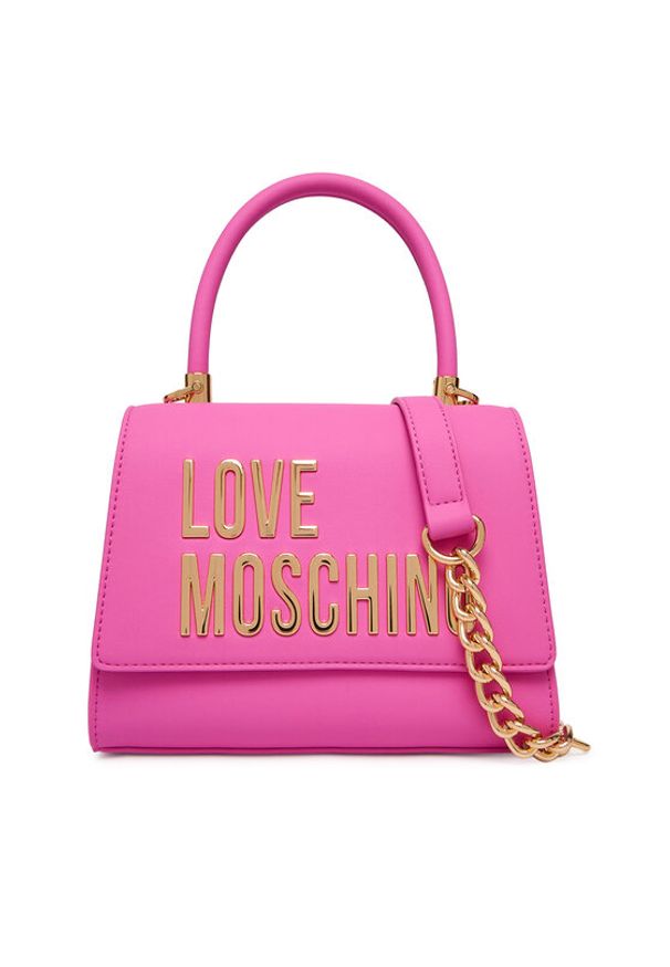 Love Moschino - LOVE MOSCHINO Torebka JC4024PP1OKD0604 Różowy. Kolor: różowy. Materiał: skórzane