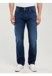 Big-Star - Jeansy męskie z prostą nogawką granatowe Ronald 315. Okazja: na co dzień. Stan: obniżony. Kolor: niebieski. Styl: casual, vintage, klasyczny, elegancki #1