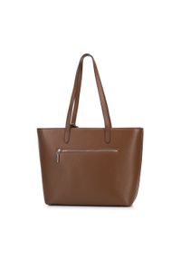 Wittchen - Torebka shopperka ze skóry naturalnej z etui i breloczkiem brązowa. Kolor: brązowy. Dodatki: z breloczkiem. Materiał: skórzane. Rozmiar: duże. Styl: elegancki #3