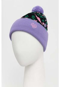Femi Stories czapka z domieszką wełny Sweetie Wah kolor fioletowy z grubej dzianiny z domieszką wełny. Kolor: fioletowy. Materiał: wełna, dzianina #3