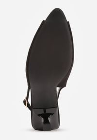 Born2be - Czarne Sandały na Szpilce z Odkrytą Piętą i Palcami Zitena. Okazja: na co dzień. Zapięcie: sprzączka. Kolor: czarny. Wzór: ażurowy. Obcas: na szpilce. Styl: casual, elegancki. Wysokość obcasa: średni #2