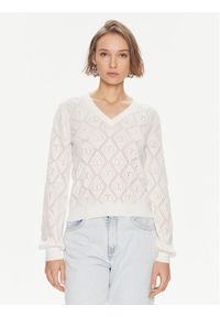 TwinSet - TWINSET Sweter 241TP3074 Écru Regular Fit. Materiał: bawełna