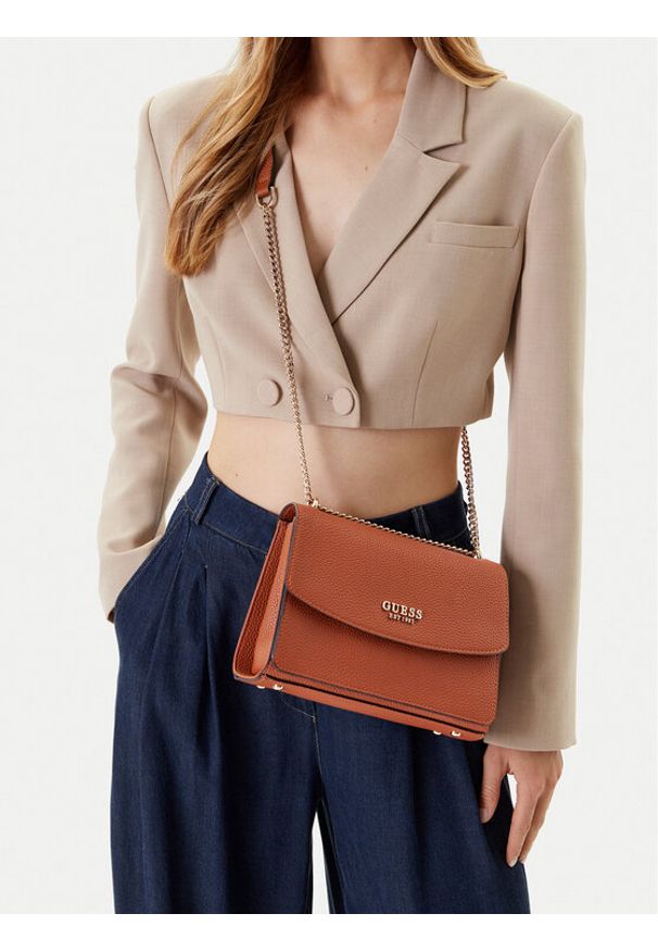 Guess Torebka HWBG73 34210 Brązowy. Kolor: brązowy. Materiał: skórzane