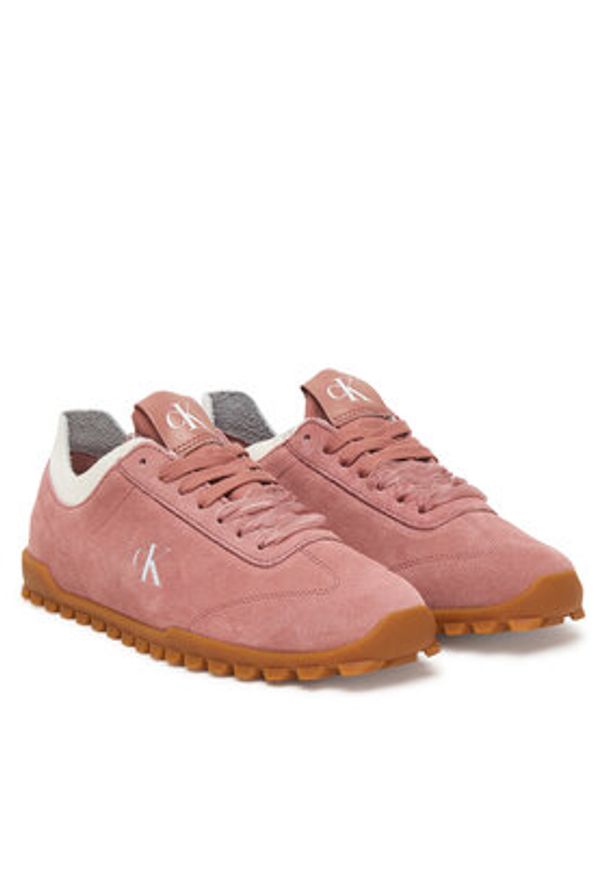Calvin Klein Sneakersy Low Profile Run MG Sue HW0HW03150 Różowy. Kolor: różowy. Materiał: skóra, zamsz. Sport: bieganie