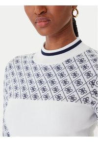 Guess Sweter W5BR24 Z3JD2 Écru Slim Fit. Materiał: syntetyk