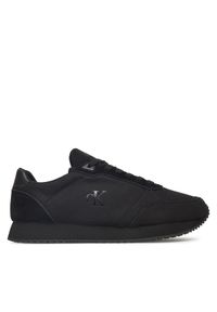 Calvin Klein Jeans Sneakersy Runner Sock Laceup Mg Canvas YM0YM01217 Czarny. Kolor: czarny. Materiał: materiał