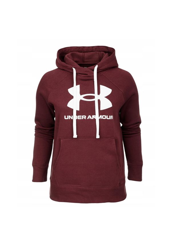 Under Armour - Bluza Z Kapturem Damska Polar Rival. Typ kołnierza: kaptur. Kolor: czerwony. Materiał: polar