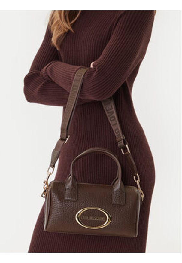 Love Moschino - LOVE MOSCHINO Torebka JC4338PP0NK1431A Brązowy. Kolor: brązowy. Materiał: skórzane