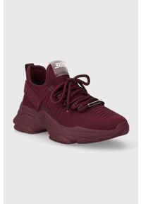 Steve Madden sneakersy Mac-E kolor bordowy SM19000019. Nosek buta: okrągły. Zapięcie: sznurówki. Kolor: czerwony. Materiał: materiał. Obcas: na platformie #2
