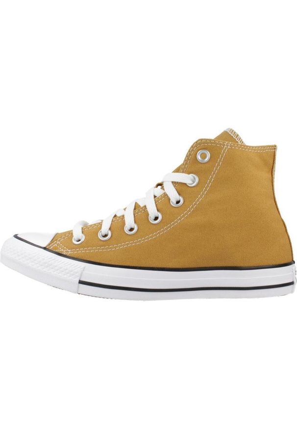Tenisówki Converse Model Chuck Taylor All Star Hi Kolor Brązowy. Kolor: brązowy, wielokolorowy, żółty. Materiał: tkanina. Model: Converse All Star