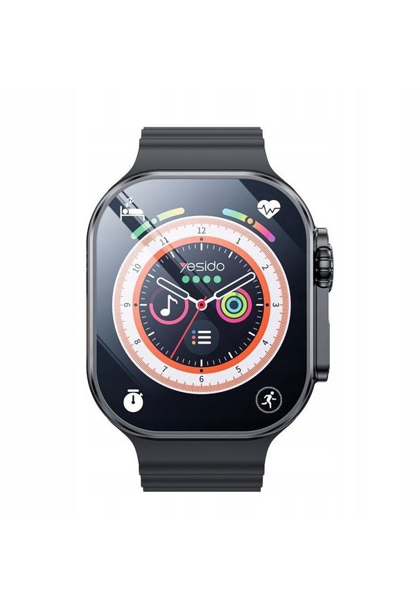 GepardWatches - Yesido IO24 Smartwatch BT5.0 +NFC 200mAh IPX4 (w zestawie 2 paski) BLACK / CZARNY. Rodzaj zegarka: smartwatch. Kolor: czarny