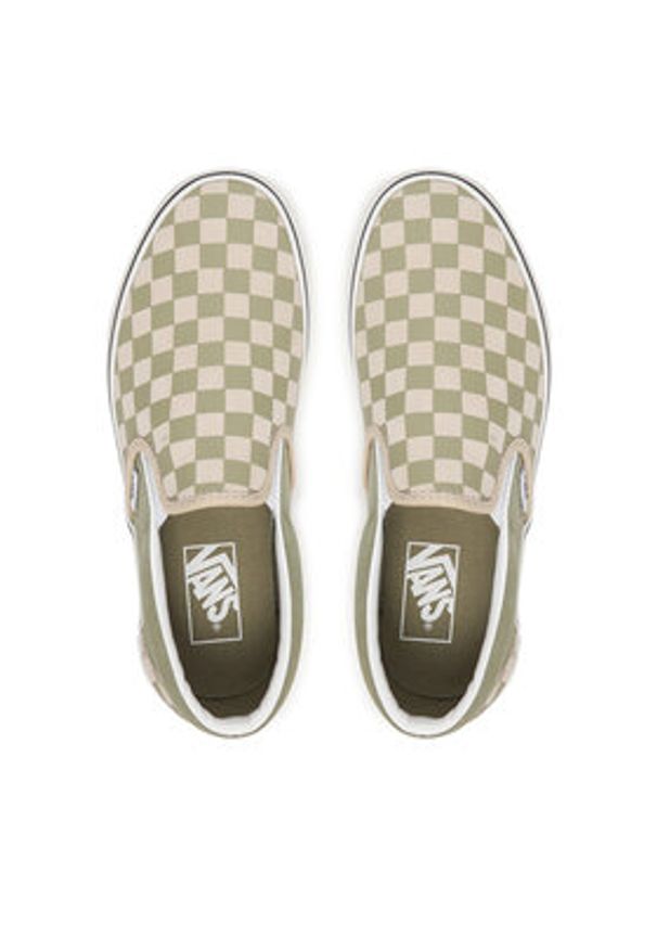 Vans Tenisówki Classic Slip-On VN000D6YFSG1 Zielony. Zapięcie: bez zapięcia. Kolor: zielony. Materiał: skóra, zamsz