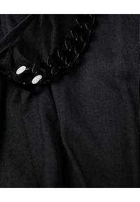 Stella McCartney - STELLA MCCARTNEY - Czarna sukienka midi Iconic Chain. Okazja: na plażę. Kolor: czarny. Materiał: bawełna. Długość rękawa: na ramiączkach. Długość: midi #4