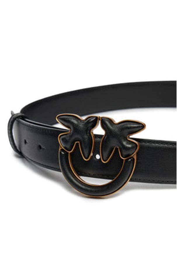 Pinko Pasek Damski Love Bery Click Puff H3 Belt AI 24-25 PLT01 103792 A1Z5 Czarny. Kolor: czarny. Materiał: skóra
