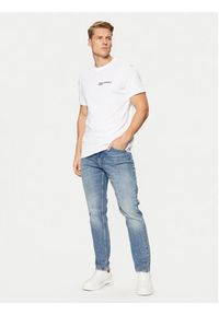 Karl Lagerfeld Jeans T-Shirt A1M17003 Biały Slim Fit. Kolor: biały. Materiał: bawełna