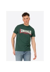Koszulka Lonsdale Two Tone. Kolor: wielokolorowy, czerwony, zielony. Materiał: dzianina, bawełna #1
