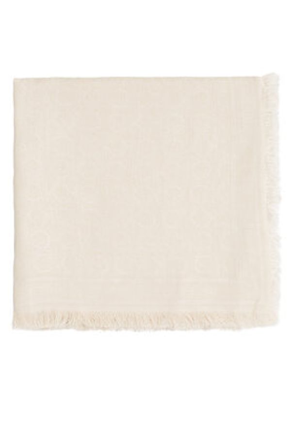 Calvin Klein Chusta Monogram Jacquard Scarf K60K608779 Biały. Kolor: biały. Materiał: materiał