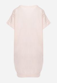 Born2be - Jasnoróżowa Pudełkowa Sukienka T-shirtowa o Krótkim Kroju Orlella. Kolor: różowy. Sezon: lato #4