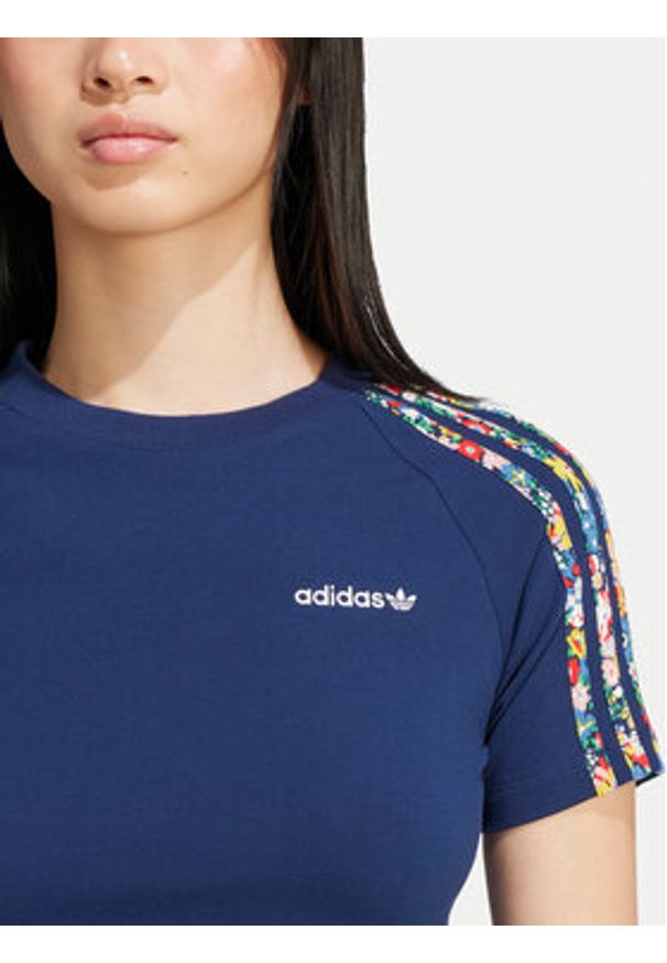 Adidas - adidas T-Shirt Liberty London 3-Stripes Infill Baby JC7788 Granatowy Slim Fit. Kolor: niebieski. Materiał: bawełna