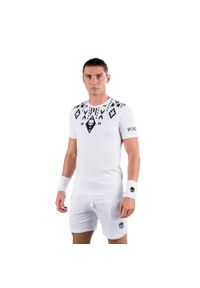 Koszulka tenisowa męska HYDROGEN Tribal Tech. Kolor: biały. Sport: tenis #1