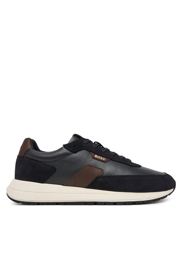 BOSS Sneakersy Vinston 50568951 Granatowy. Kolor: niebieski. Materiał: skóra